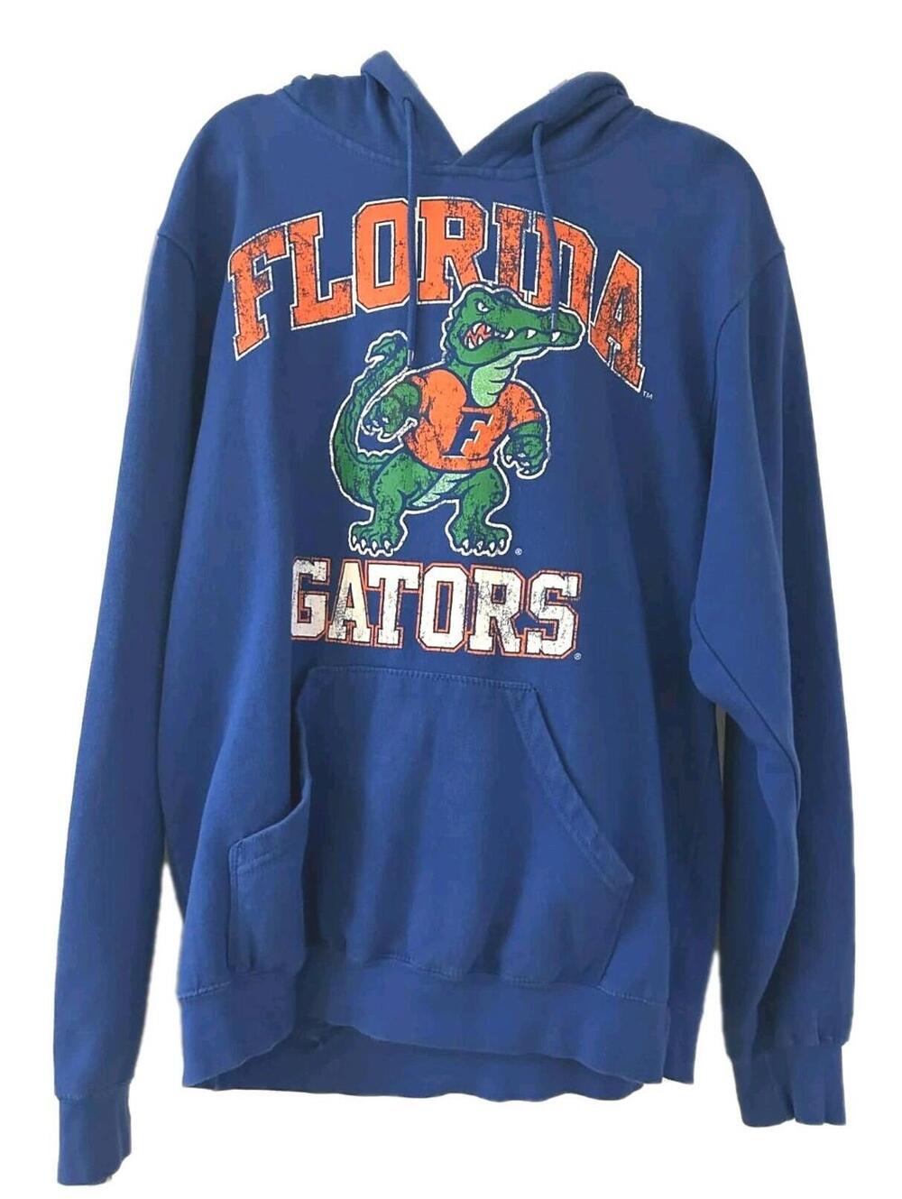 SOFFE Florida Gators Men’s Royal Blue Pullover Hoodie Sweatshirt Y2K VTG Size L